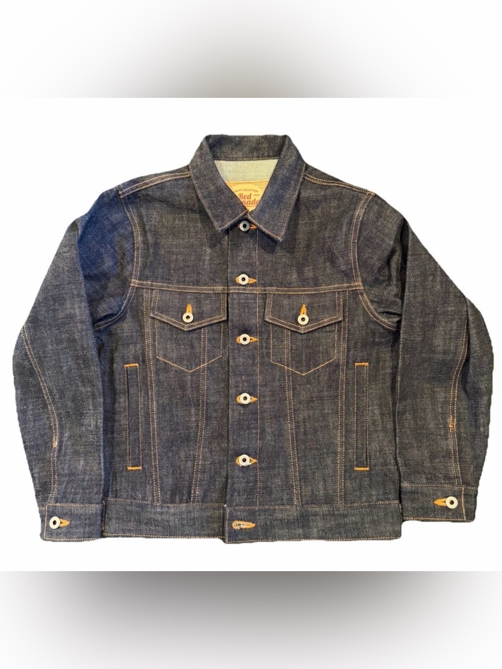 Red Tornado Selvedge Dark Indigo Denim Jacket - NWOT XS 40”